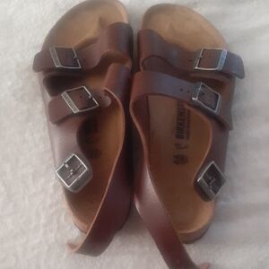 Birkenstock Men's Brown Sandals with Buckles